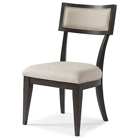 Transitional Dining Side Chair with Upholstered Seat and Back